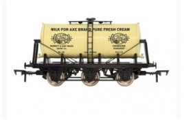 4F-031-147 6 Wheel Milk Tank "Axe Brand Cream" OO Gauge